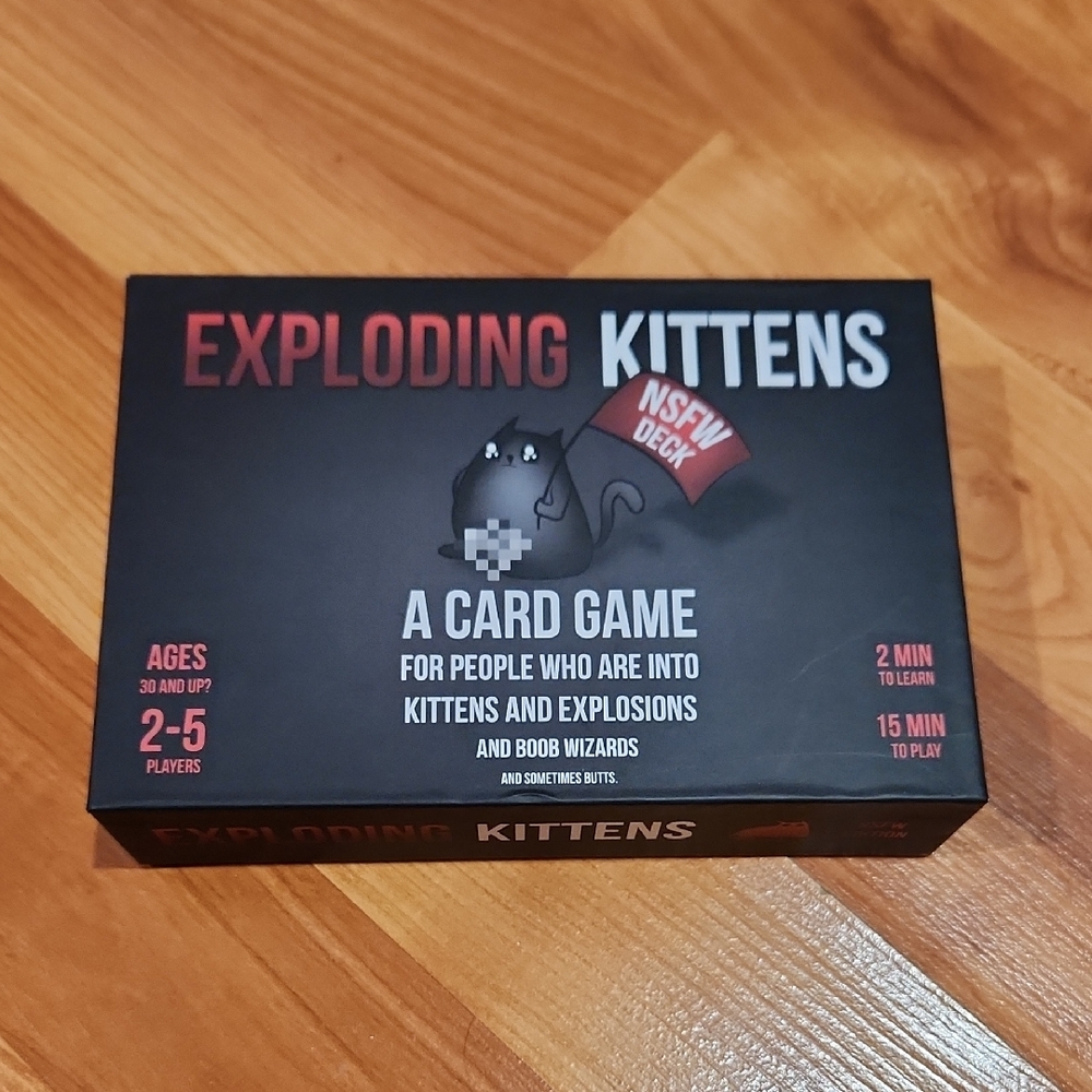 Exploding Kittens NSFW Deck Card Game - Black